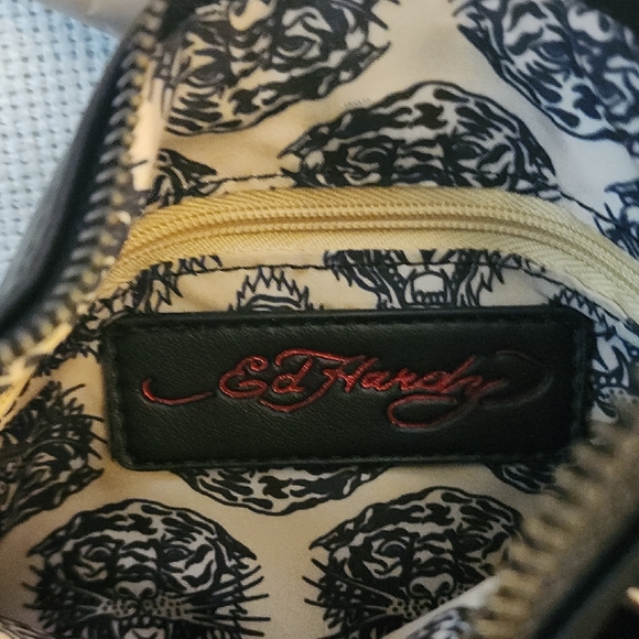 Ed Hardy Black Shoulder Bag - Picture 3 of 6